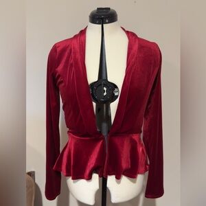Windsor Vibrant Red Velvet Top